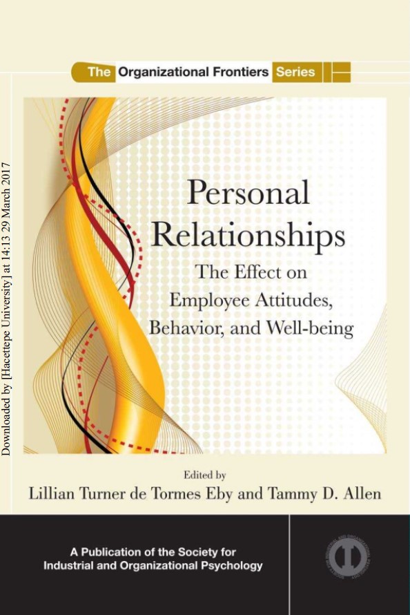 Book cover: Personal relationships : the effect on employee attitudes, behavior, and well-being
