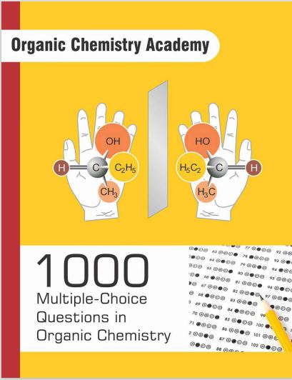 Book cover: 1000 multiple-choice questions in organic chemistry.