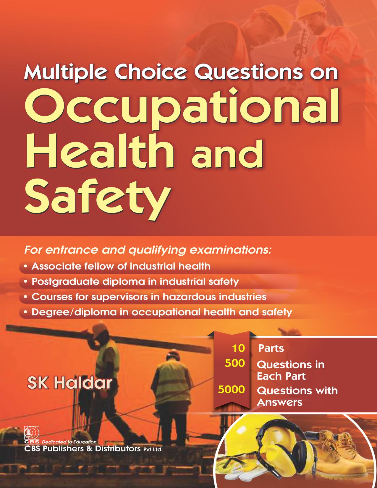 Book cover: multiple choice questions on : occupational health and safety