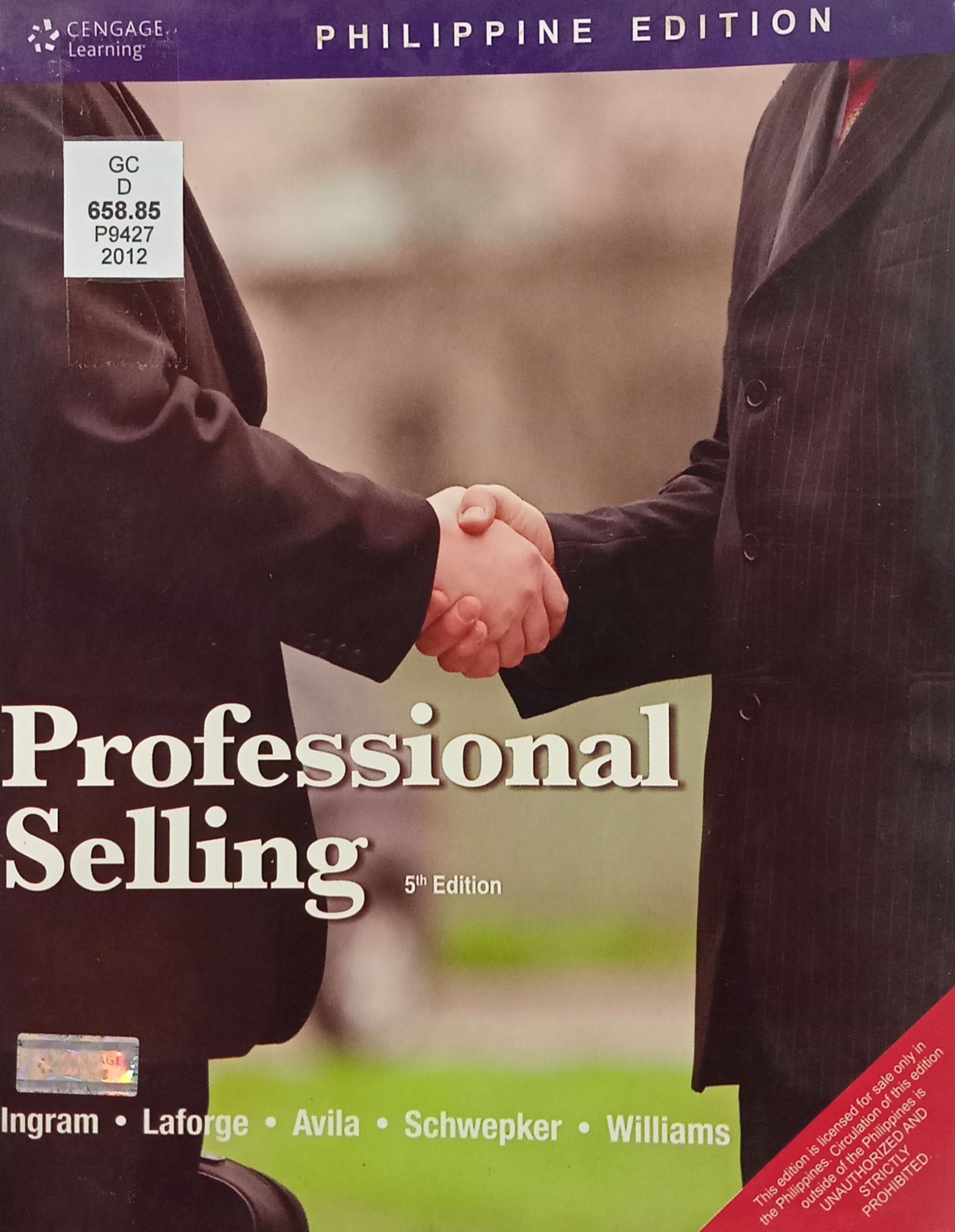 Book cover: Professional selling