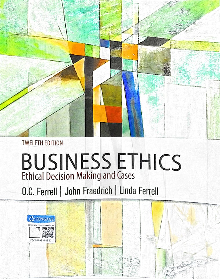 Book cover: Business ethics : ethical decision making and cases