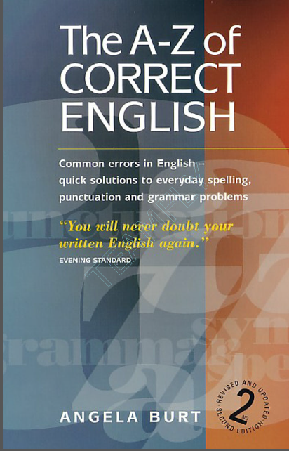 Book cover: The A to Z of correct English