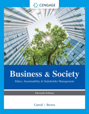 Book cover: Business & society : ethics, sustainability, and stakeholder management
