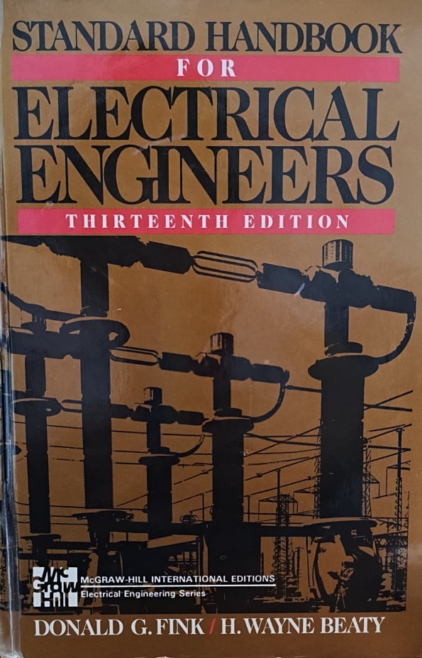 Book cover: Standard handbook for electrical engineers.