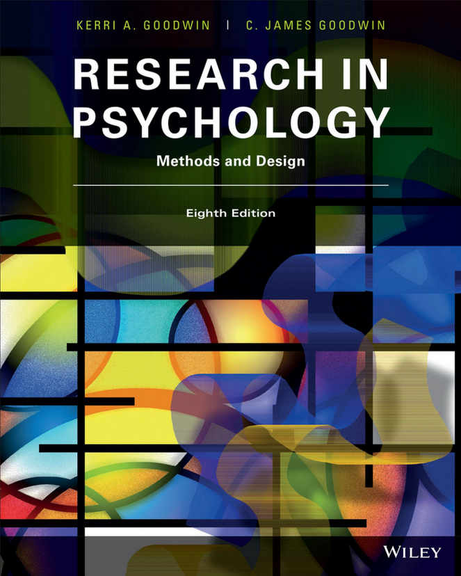 Book cover: Research in psychology: methods and design
