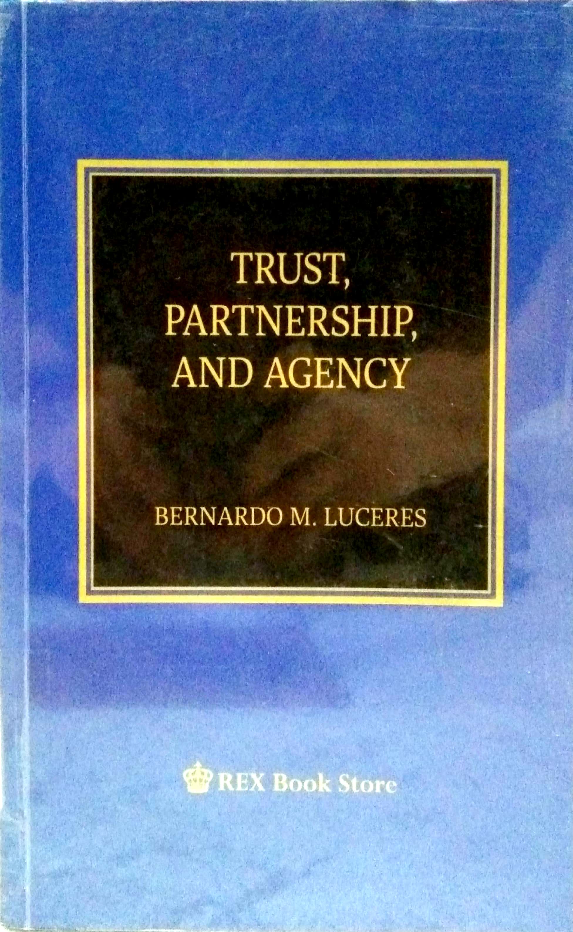 Book cover: Trust, partnership and agency
