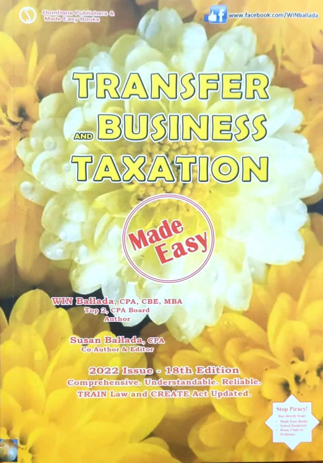 Book cover: Transfer and business taxation: made easy.