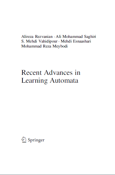 Book cover: Recent advances in learning automata