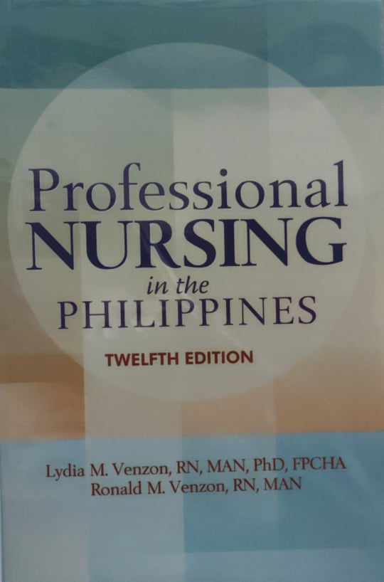 Book cover: Professional nursing in the Philippines