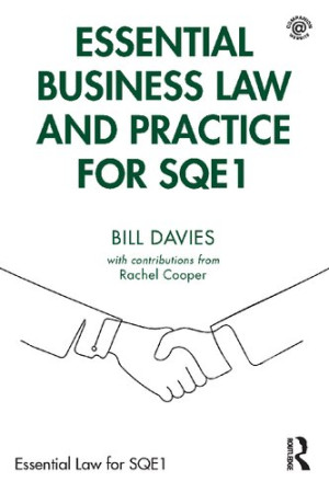 Book cover: Essential business law and practice for sqe1