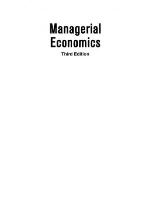 Book cover: Managerial economics