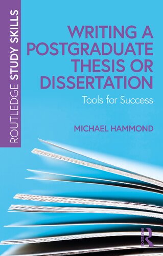 Book cover: Writing a Postgraduate Thesis or Dissertation : Tools for Success