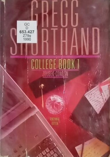 Book cover: Gregg shorthand: college book 1