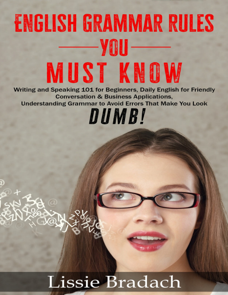 Book cover: English grammar rules you must know.