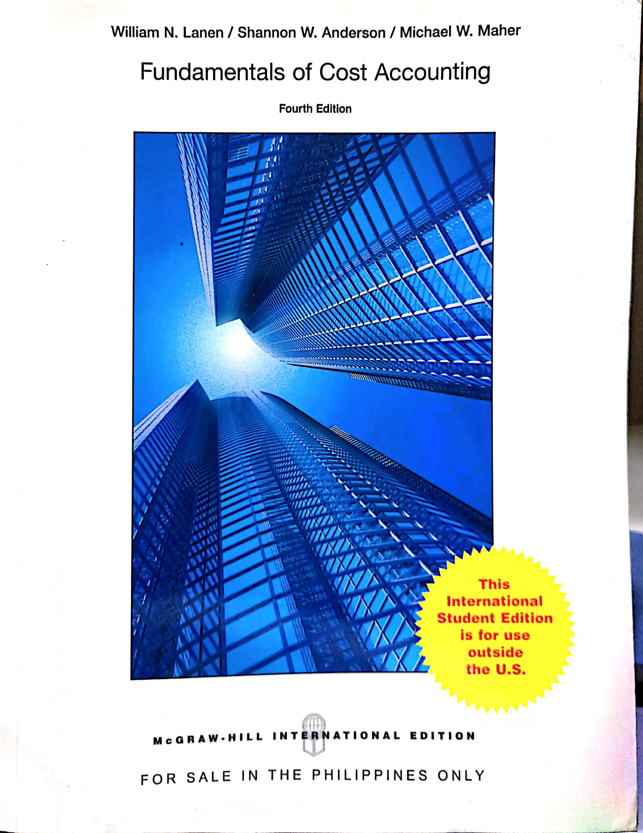 Book cover: Fundamentals of cost accounting