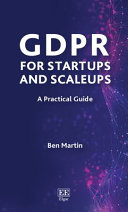 Book cover: GDPR for startups and scaleups  : a practical guide