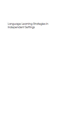 Book cover: Language learning strategies in independent settings