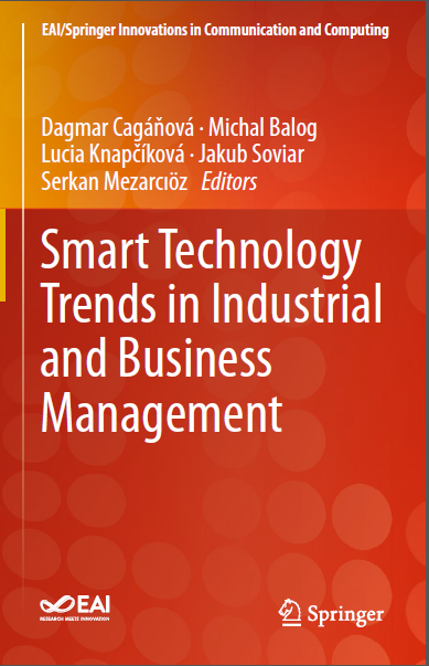 Book cover: Smart technology trends in industrial and business management