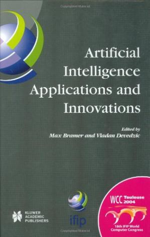 Book cover: Artificial intelligence applications and innovations