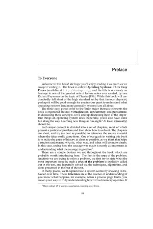 Book cover: Operating systems : three easy pieces