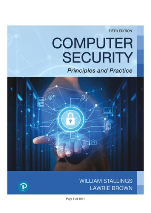 Book cover: Computer security : principles and practice