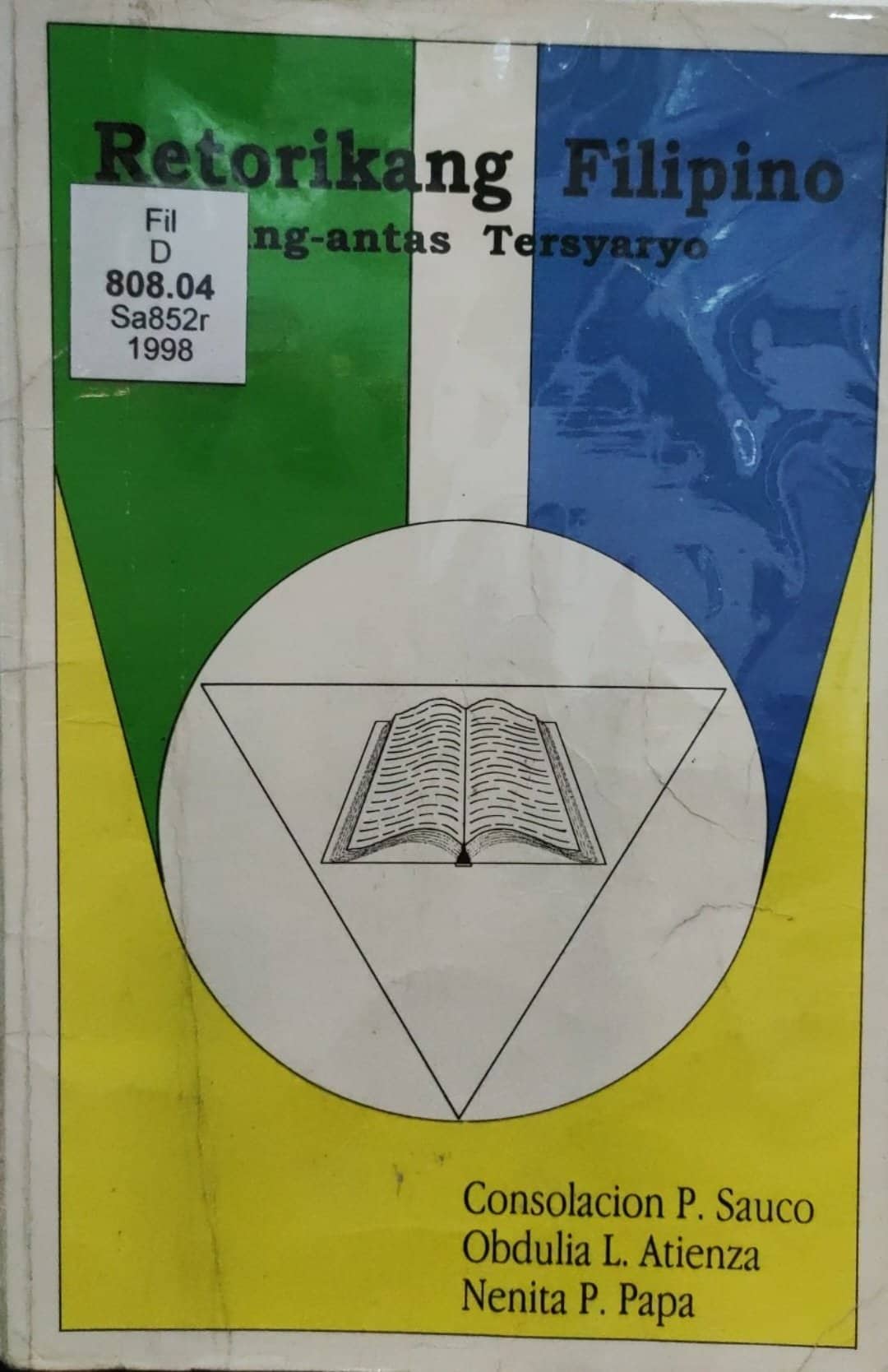 Book cover: Retorikang Filipino: pang antas tersyaryo.