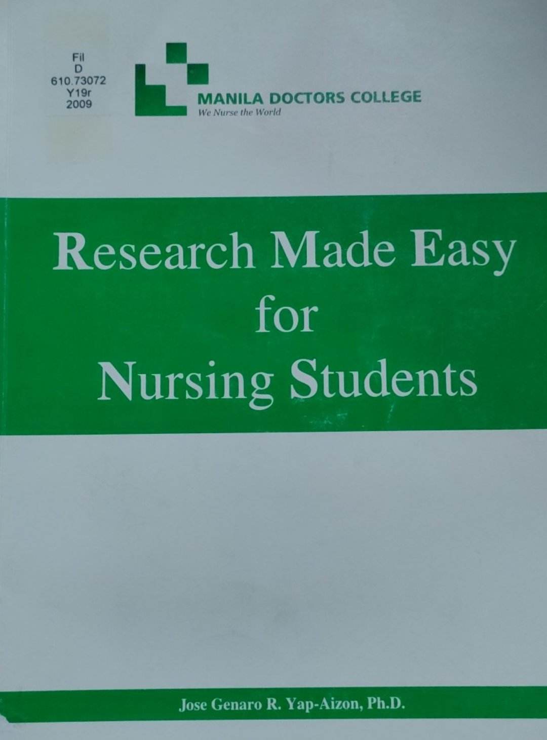 Book cover: Research made easy for nursing students