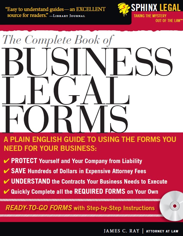 Book cover: The complete book of business legal forms