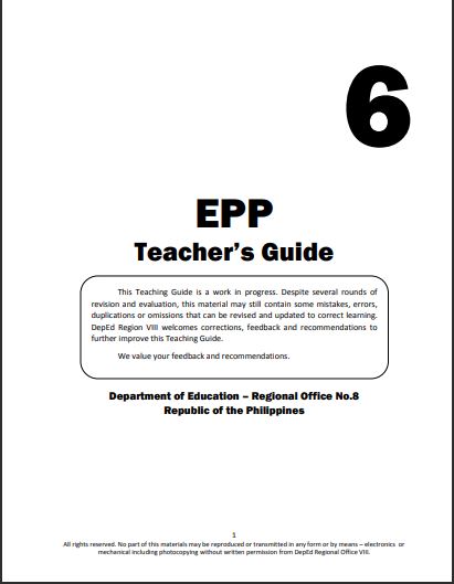 Book cover: EPP teacher's guide