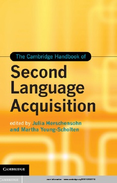 Book cover: The Cambridge handbook of : second language acquisition