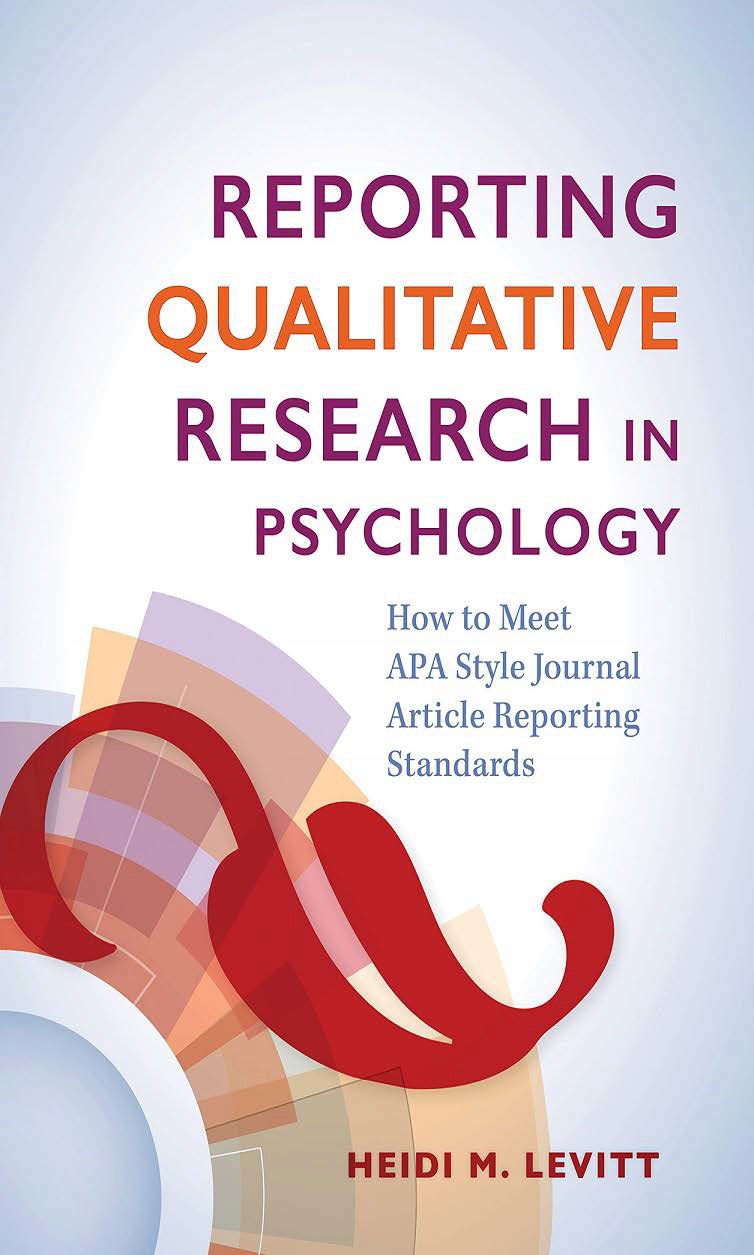 Book cover: Reporting qualitative research in psychology: how to meet APA style journal article reporting standards