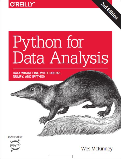 Book cover: Python for data analysis