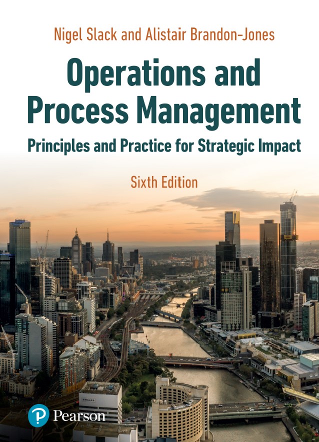 Book cover: Operations and process management: principles and practice for strategic impact.
