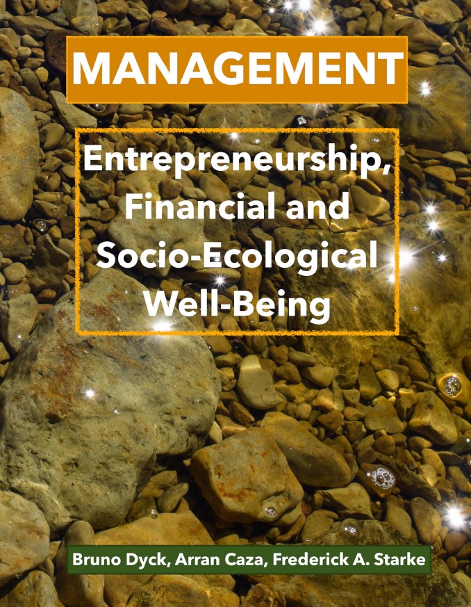 Book cover: Management : entrepreneurship, financial and socio-ecological well-being