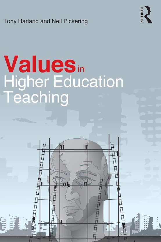 Book cover: Values in higher education teaching