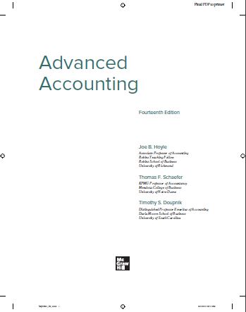 Book cover: Advanced accounting