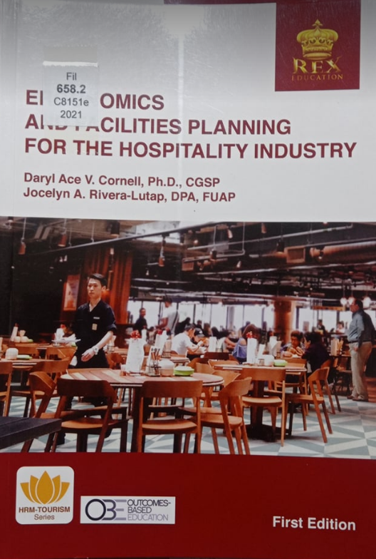 Book cover: Ergonomics and facilities planning for the hospitality industry
