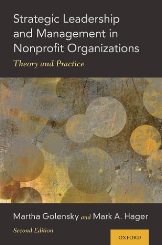 Book cover: Strategic leadership and management in nonprofit organizations : theory and practice.