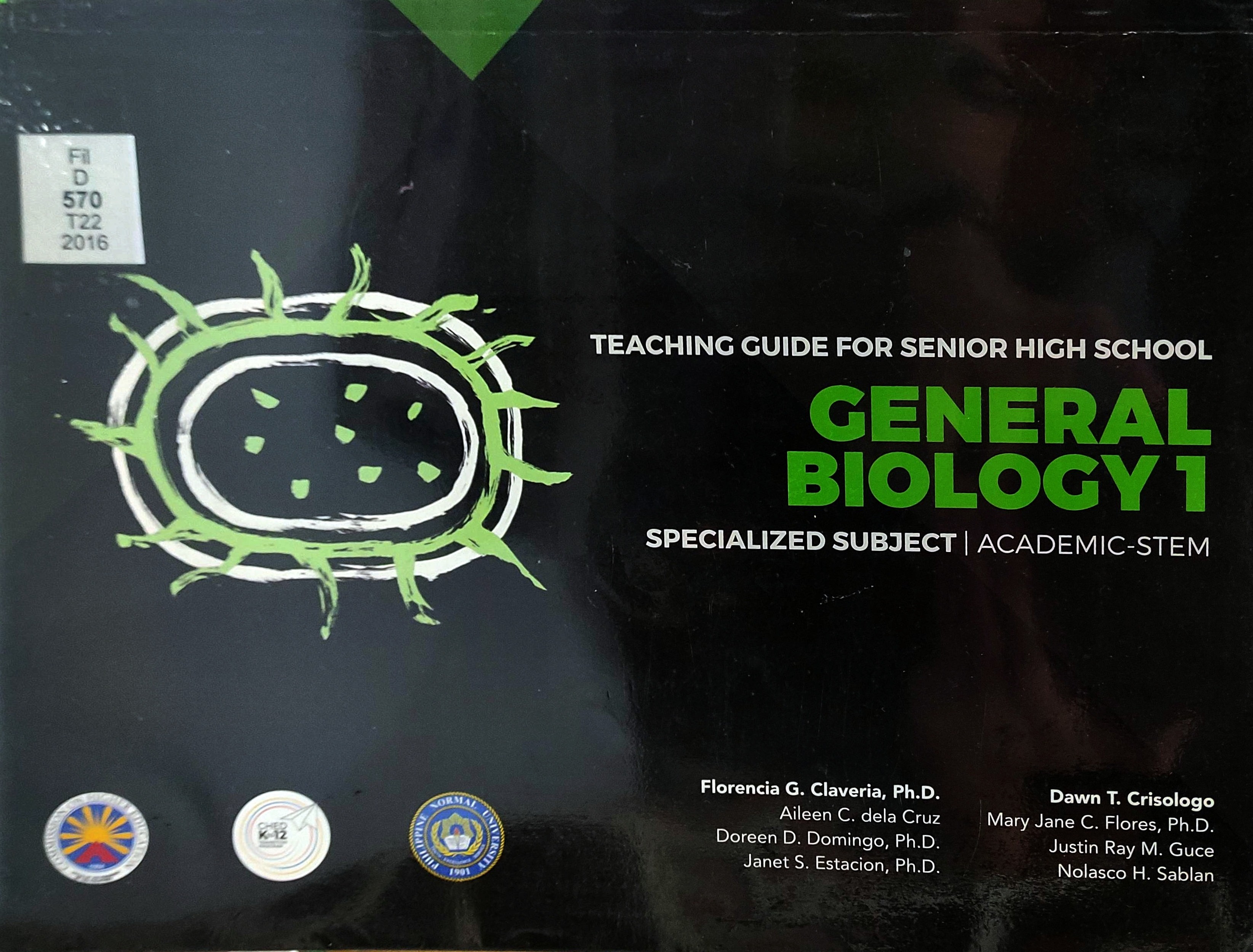 Book cover: Teaching guide for senior high school : general biology 1