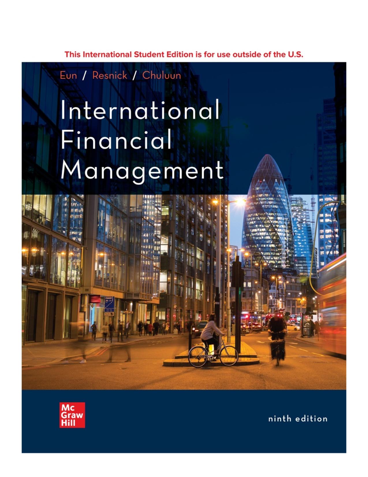 Book cover: International financial management