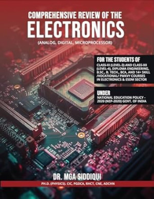 Book cover: Comprehensive review of the electronics (analog, digital, microprocessor)