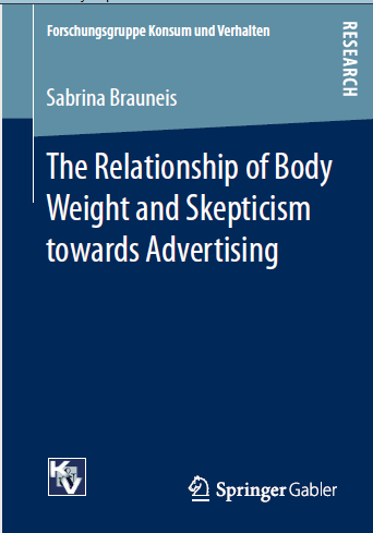 Book cover: The Relationship of body weight and skepticism towards advertising