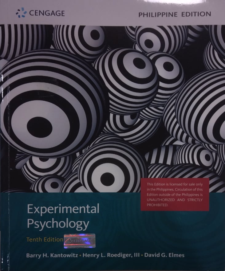 Book cover: Experimental psychology