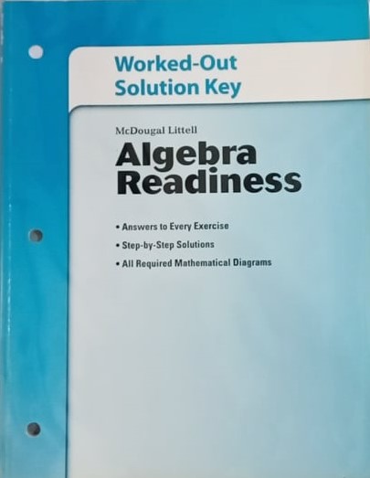 Book cover: Algebra readiness: worked-out solution key