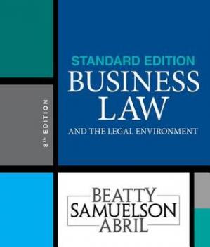 Book cover: Business law and the legal environment