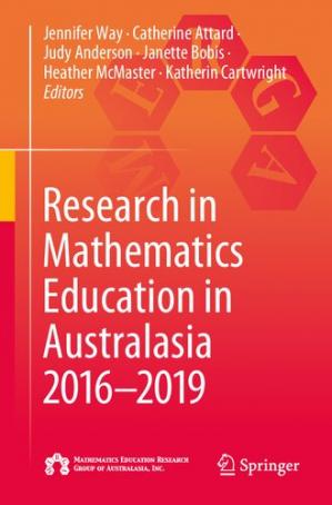 Book cover: Research in mathematics education in Australasia 2016-2019.