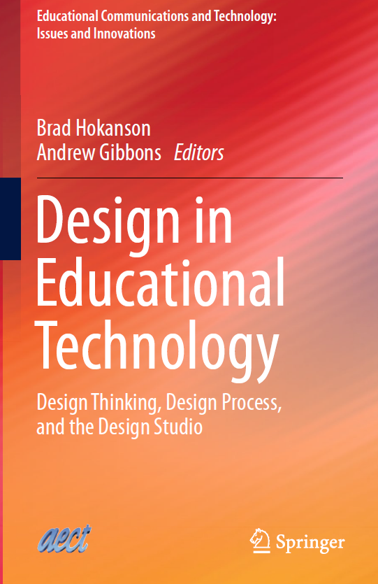 Book cover: Design in educational technology : design thinking, design process, and the design studio