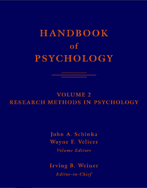 Book cover: Handbook of psychology