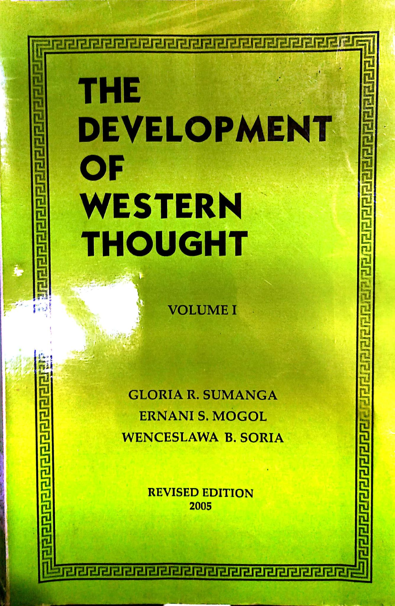 Book cover: The Development of western thought