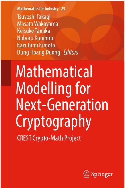 Book cover: Mathematical modelling for next-generation cryptography : crest crypto-math project